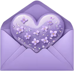 Purpleheartenvelope emote