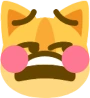 BlushingWorriedCat emote