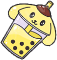 pompompurin_bubbletea emote