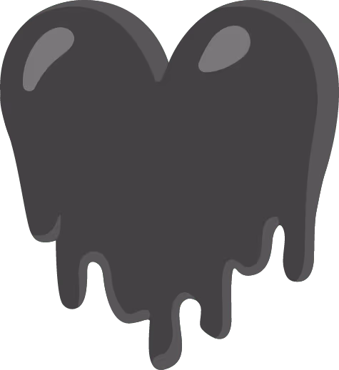 BlackMeltingHeart emote