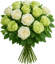 Whitegreenroses emote