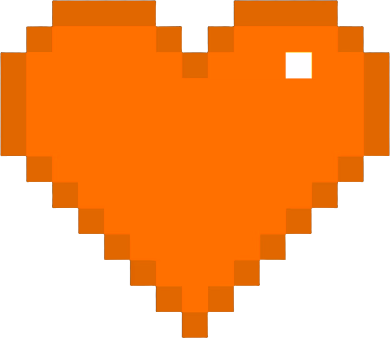 PixelHeartOrange emote