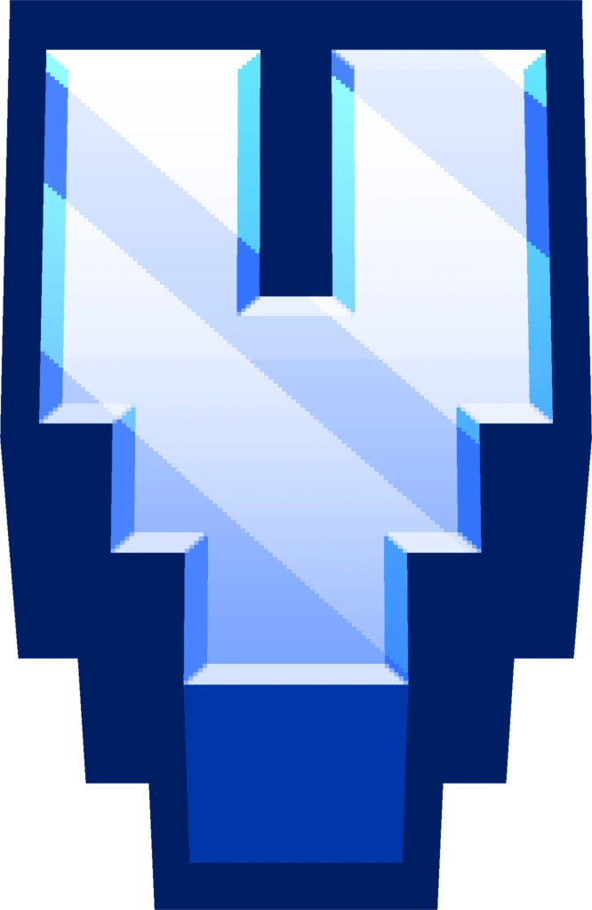 minecraft_blue_V sticker