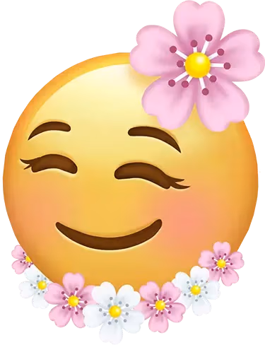Blush_Smile_Flowers emote