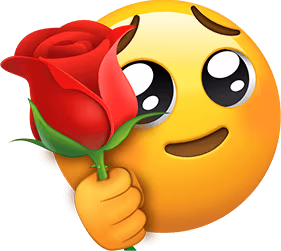 pleading_eyes_handing_rose emote