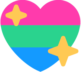 polysexaul_shiny_heart_flag emote