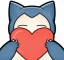 Snorlax_RedHeart emote