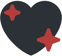 black_heart_red_sparkles emote