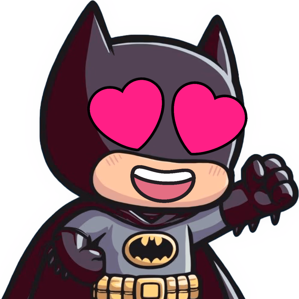 Batman_HeartPinkEyes emote